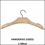 WOODEN HANGER CLOTHES / PENYANGKUT BAJU HANGER KAYU (THICK VERSION) USED 10 PCS